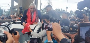 नेपाली कांग्रेसका निवर्तमान सभापति शेरबहादुर देउवा नेपाल आइपुगे