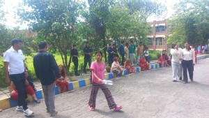 खरिपाटीस्थित नेपाल विद्युत प्राधिकरणको तालिम केन्द्रका सुकुमवासी विरोधमा