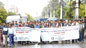 विश्व प्रेस स्वतन्त्रता दिवसको अवसरमा राजधानीमा प्रभातफेरि
