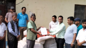 छेडागाड नगरपालिकालाई बिपद सामग्री हस्तान्तरण