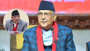 ओलीले भने मेरा साथीले प्रचण्डलाई घेरा हालिसके