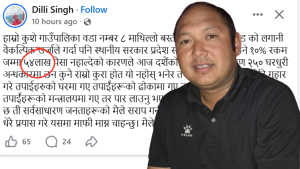 दशैंको मुखमा २५० घरधुरी अन्धकारमा, वडा अध्यक्ष डिल्ली सिंहको गुनासो– ‘धेरै गुहार गरेँ, केही गर्न सकिनँ’