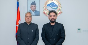 प्रधानमन्त्री वालेन्द्र शाह र भारतीय राजदूत नवीन श्रीवास्तवबीच भेटवार्ता