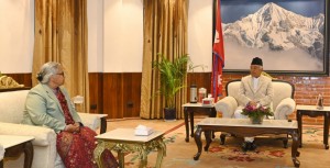 राष्ट्रपति  र प्रधानमन्त्रीबीच भेटवार्ता