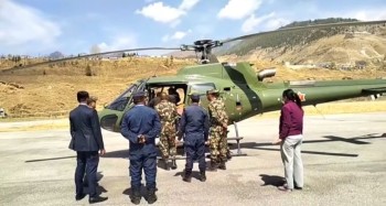 सुत्केरी महिलाको हेलिकप्टर मार्फत उद्दार