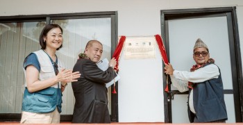 जापान र यूएनडीपीद्वारा नलगाडमा भूकम्पपछि नवनिर्मित भवन हस्तान्तरण