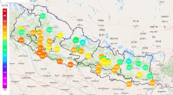 बढ्न थाल्यो तापक्रम : काठमाडौंमा २५.४ डिग्री सेल्सियस, नेपालगञ्जमा ३२
