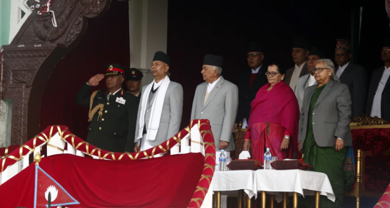 टुँडिखेलमा प्रजातन्त्र दिवस