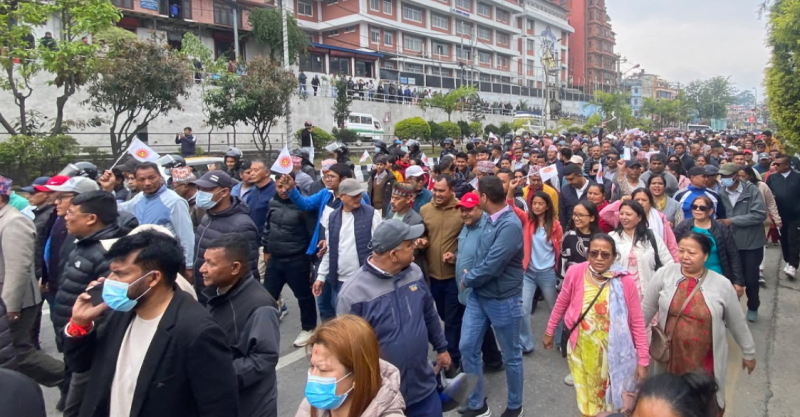 अध्यक्ष ओली पक्राउको विरोधमा  एमालेको आज पनि प्रदर्शन