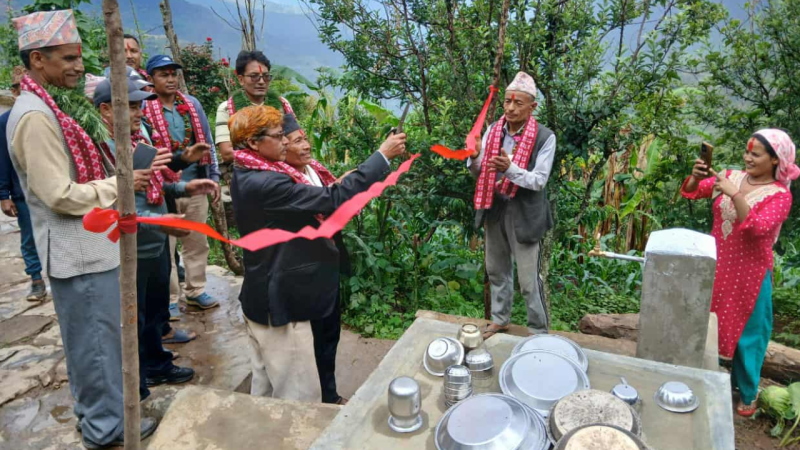 छेडागाड २ मा खानेपानी तथा सरसफाई (वहुउपयोगी) योजनाको अनुमगन तथा उदघाटन