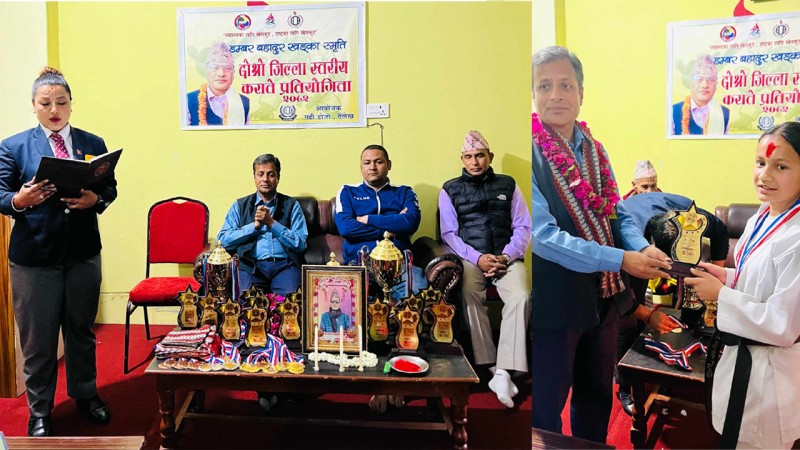 गढि डोजो द्वारा डम्बर बहादुर खड्का स्मृति दोस्रो जिल्ला स्तरीय कराते प्रतियोगिता आयोजना