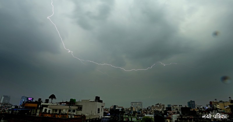 भित्रिँदै वर्षा र हावाहुरीको नयाँ प्रणाली
